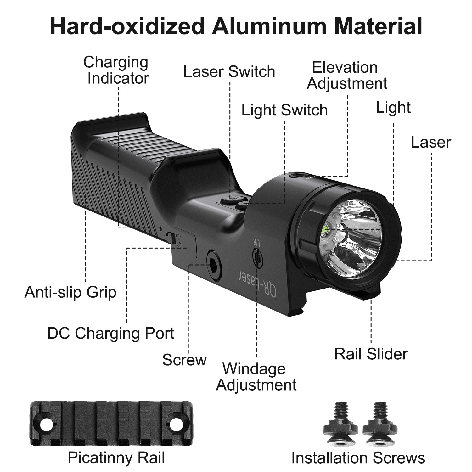 QRLaer MLOK Straight-Grip Tactical Laser Light