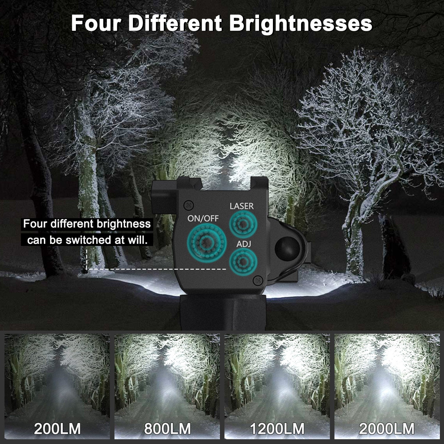 QRLaer Beam Tactical Torch 2000 Lumens