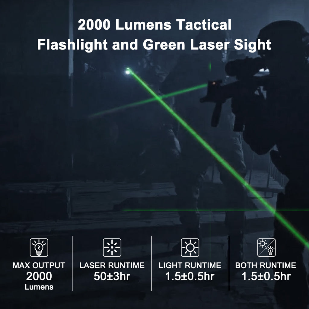 QRLaer Beam Tactical Torch 2000 Lumens