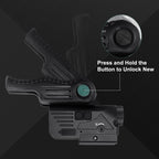 1200 Lumens LED White Flashlight with Dual Laser Sights, Rechargeable Red&Green Laser Beams with 5 LED Light Modes - Hard Anodized Aluminum, Laser Class IIIA, Less Than 5mW