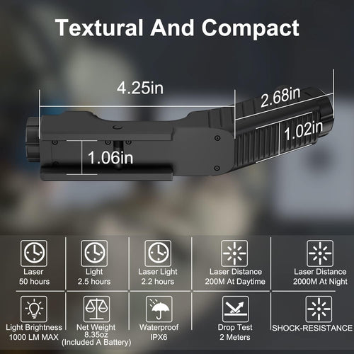 QRLaer MLOK Curved Handle Tactical Laser Sight
