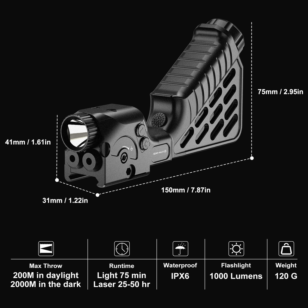 QR Laser XK118. Infrared laser + Green laser + Infrared illumination