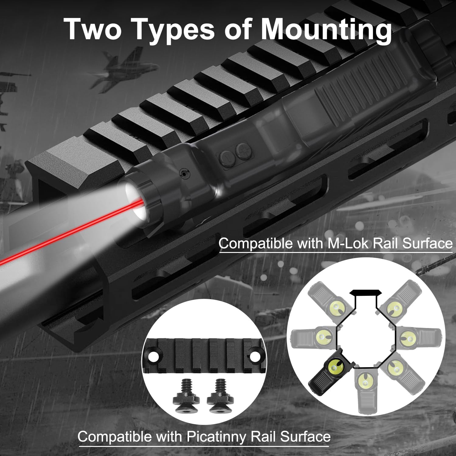 QRLaer MLOK Curved Handle Tactical Laser Sight